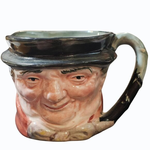 Antique 1940s 50s  3.5"  Tony Weller Toby Jug Mug / Jug Stamped Made in Japan - Picture 1 of 12